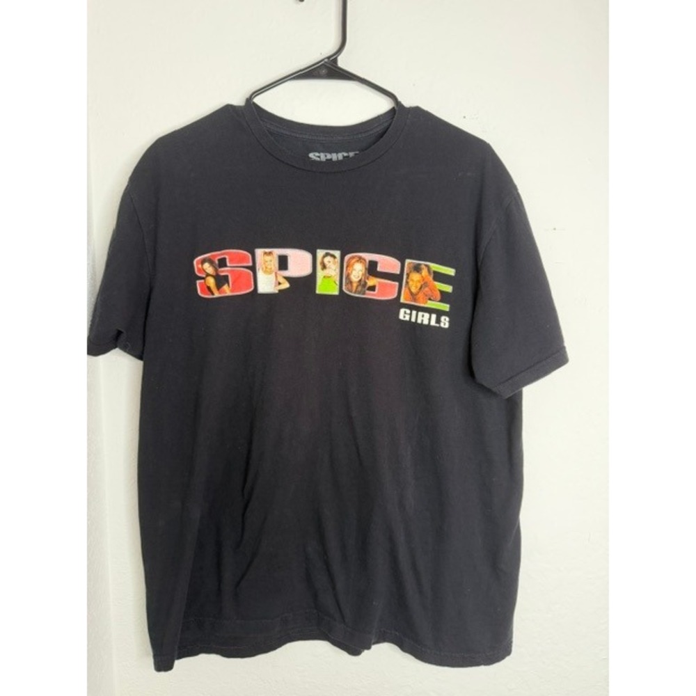 Spice Girls Official Merchandise Graphic T-Shirt Black Cotton Large 90s Pop